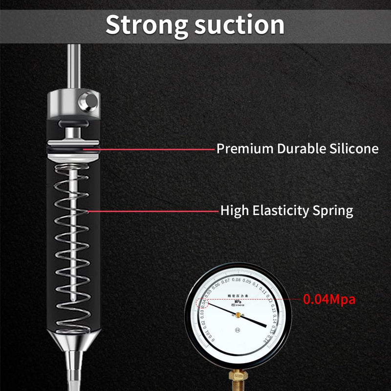 Owootecc Desoldering Pump, No Clogging, Aluminum Alloy Desoldering Pump, Desoldering Tool with 1 Silicone Nozzle, 2 Solder Wick Braids, Stronger Suction for Solder Removal