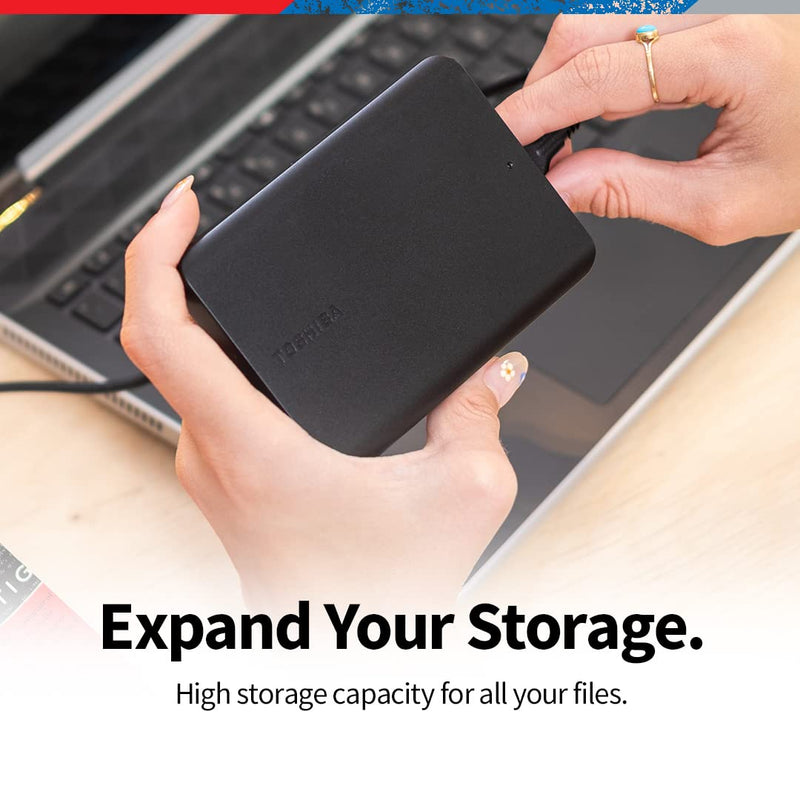 Toshiba Canvio Basics 1TB Portable External Hard Drive USB 3.0, Black - HDTB510XK3AA & iPad Pencil 2nd Generation with Magnetic Wireless Charging, Apple Pencil 2nd Generation