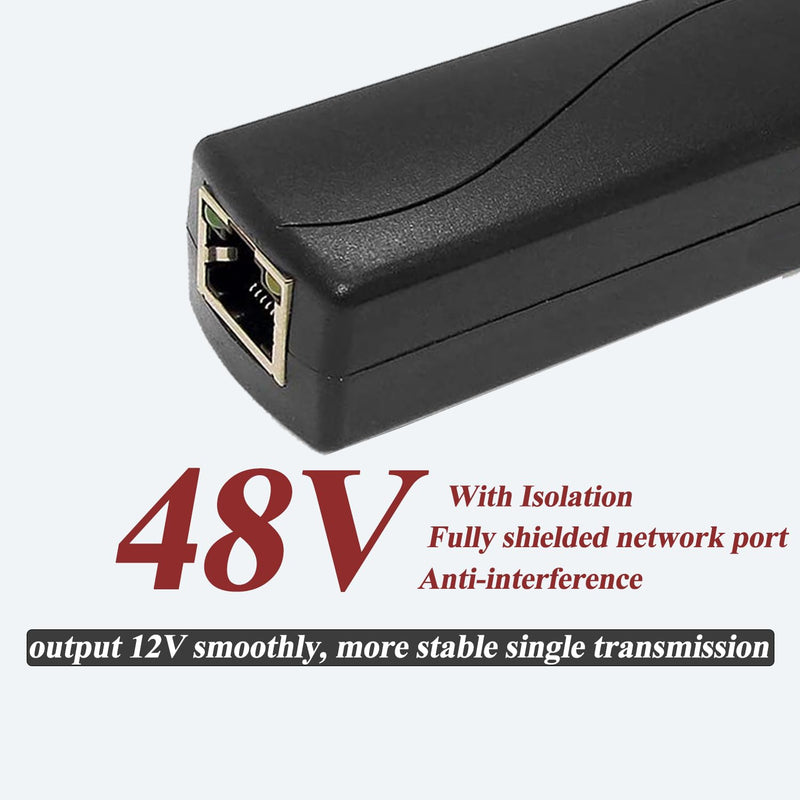 PoE Splitter Gigabit 36W 12V/3A, DC 5.5 * 2.1mm Plug PoE to DC 12V/3A Output, Gigabit Ethernet Comply IEEE802.3bt, Plug and Play (PS5712BG) 5.5 x 2.1mm (PS5712BG)