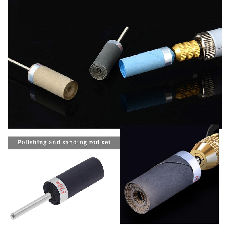 SG Store Pack of 10 sandpaper sanding head sandpaper rod sanding belts sleeves sanding wheel woodworking polishing tool 320-3000 grit
