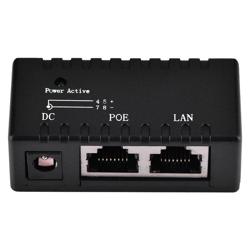 Poe Power Supply 12V 4W Adapter 24V 0 5A LAN Off On 24W Injector Poe Splitter Power Over Ethernet Injector Ethernet Cables Adapter for LAN Network Black (Black)