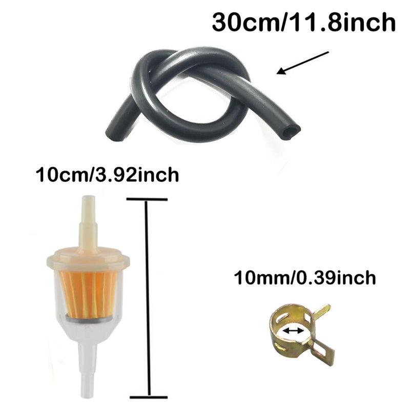 Fuel Pump with Filter and Oil Hose Compatible with Kohler 17HP-25HP Briggs and Stratton John Deere Kawasaki Yamaha Golf Cart Lawn Mower Cub Cadet mikuni Fuel Pump 808492 808656