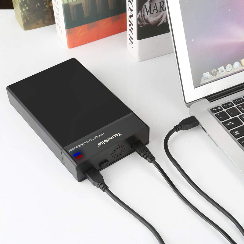 USB 3.0 External Hard Drive Enclosure for 2.5 3.5 Inch SATA I/II/III HDD SSD Up to 20TB, 3.5'' Tool-Free HDD Docking Station, Support UASP, Automatic Sleep Function (TCC-S863)