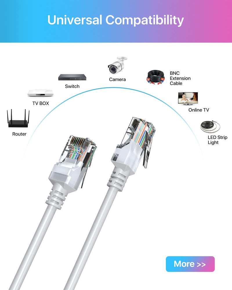 ZOSI Cat5e 150ft(45m) Ethernet Network Cable High Speed Network RJ45 Wire Cord for POE Security Cameras, PoE Switch, Internet Router, Laptop, Computer,Wireless IP Cameras