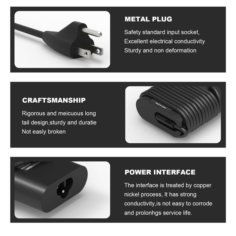65W 60W USB-C Replacement for Dell Laptop Charger, for Dell Latitude 5420 5520 7420 5320 5530 5540 3440 5430 5440 XPS 13 Chromebook 3100 Type c Dell Computer Charger