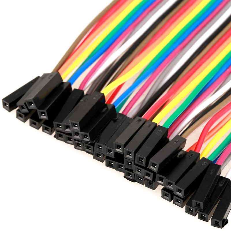 Dupont Wires, 5PCS Wire Colorful 10Cm Jumper Wire Cable F2F Jumper Femmina 5Cm Breadboard Jumper Wires 40 Pin Wire Female to Female Ribbon Cable