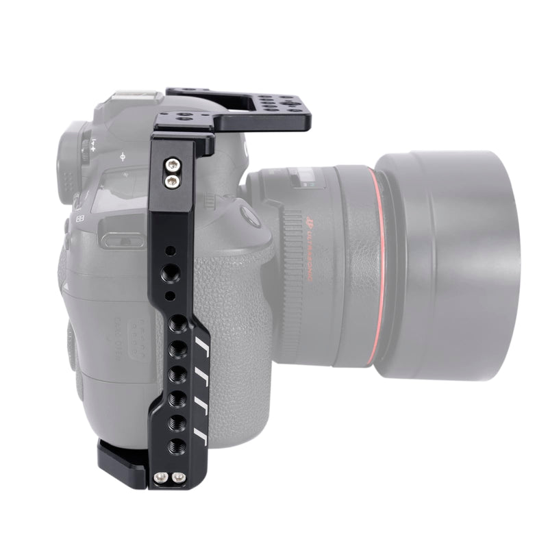 NICEYRIG Camera Cage for Canon EOS 6D / EOS 6D Mark II with NATO Rail Cold Shoe Quick Release Plate for ARCA-Swiss Tpye - 581