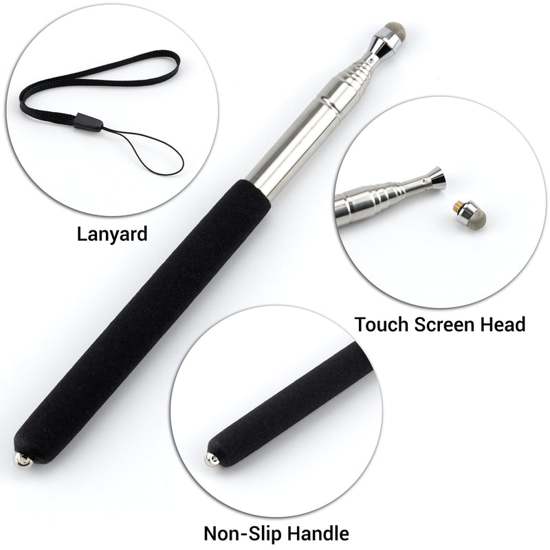 2 Pcs Telescopic Teachers Pointer, Extendable Pointer Stick, Mini Hand Pointer Stick, Retractable Whiteboard Pointer Handheld Presenter, Teaching Pointer for Classroom