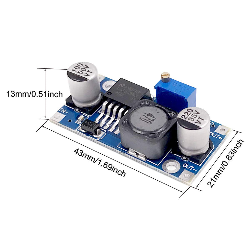 10 Pack LM2596 DC-DC Buck Converter Step Down Module Power Supply DIP Output 1.25V-30V 3A