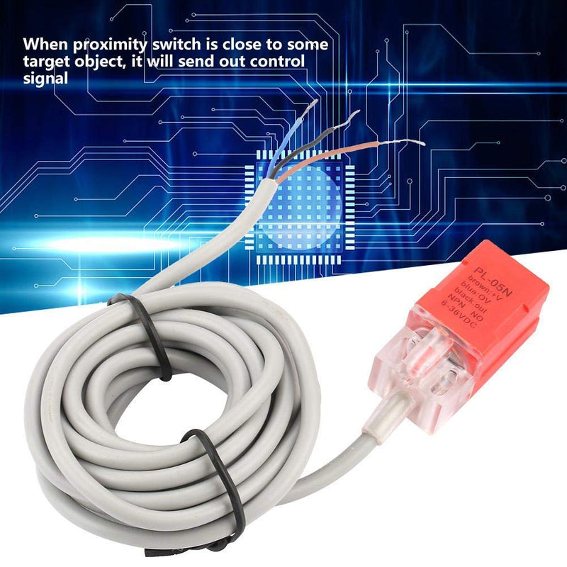 Inductive proximity switch, ABS material PL 05N NPN proximity sensor switch, detection distance 5mm