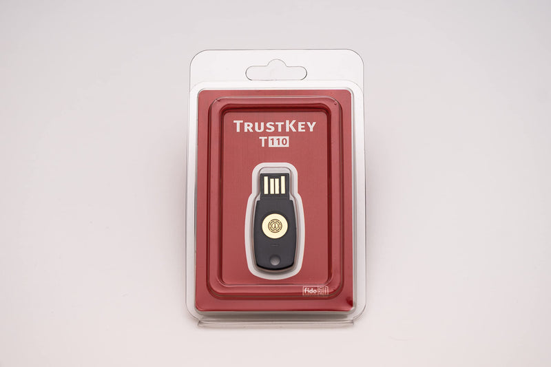 FIDO2 U2F Security Key Passkey Two-Factor Authentication (2FA) USB Key PIN+Touch (Non-Biometric) USB-A Type TrustKey T110