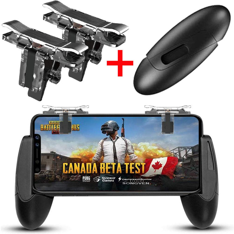 Mobile Game Controller Handle for Smartphone Gaming Trigger for PUBG/Rules of Survival Smartphone Game Controller Joystick for Android Smartphone Joypad (R8 Handle)