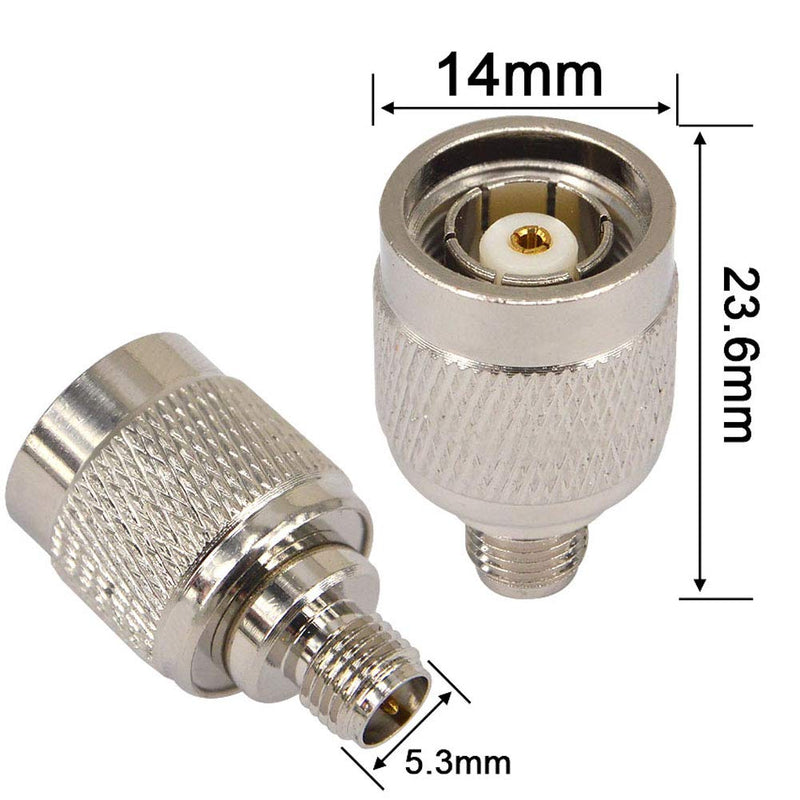 YOTENKO RP SMA Female to RP TNC Male RF Coax Coaxial Connector Adapter for WRT54 Linksys WiFi Router Extender Pack of 2