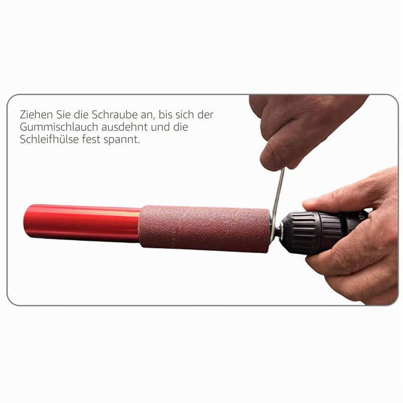 Spindle Sander Adapter 1.5 Inch Mandrel Made of Aluminum Alloy - Converts Drill into Grinder for Wood and Metal - Easy to Assemble