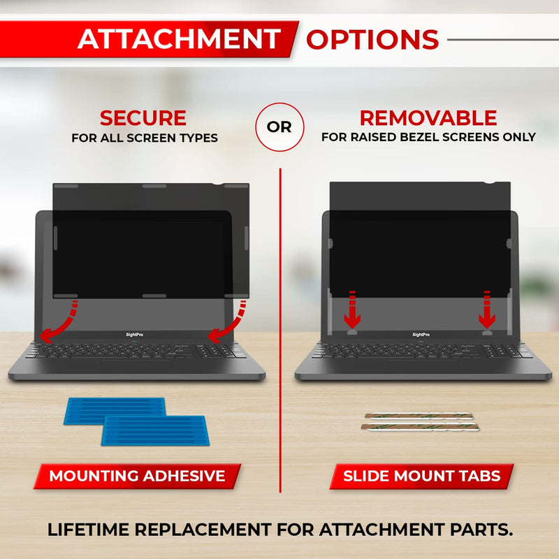 13.3 Inch 16:9 Laptop Privacy Screen Filter - Computer Monitor Privacy Shield and Anti-Glare Protector (11 9/16" X 6 1/2") 13.3 Inch (Diagonal) - 16:9 Aspect Ratio