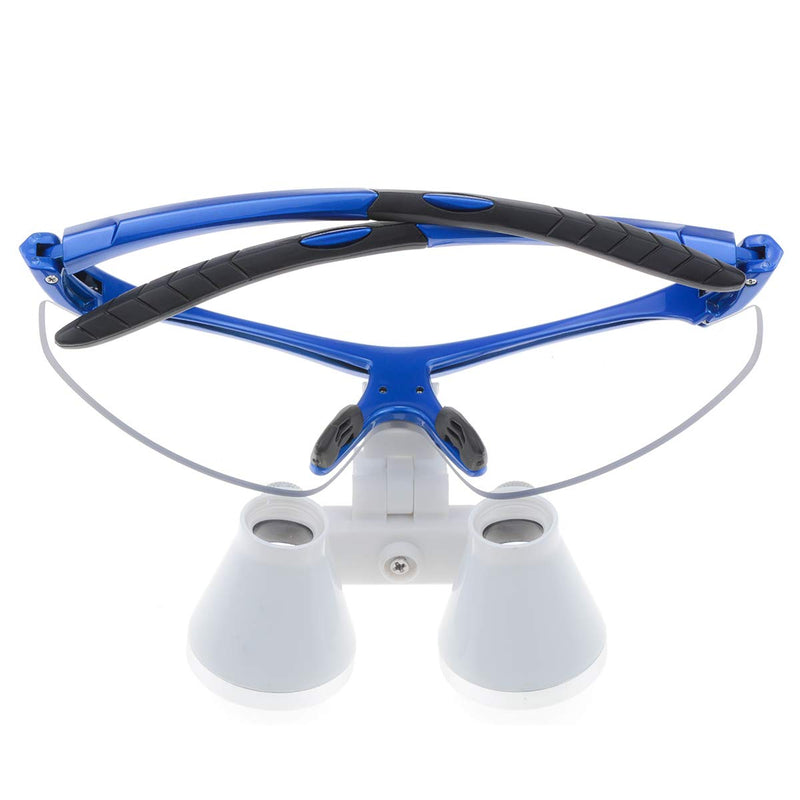 Surgical Binocular, Anti-Fog Magnifying Glass, 3.5 x 420 mm Working Distance, Optical Glass, Blue