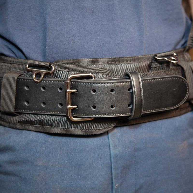 Klein Tools 55919 Electrician Tool Belt for use with Modular Pouches from Klein Tools Click Lock Modular System, Size L Large Tool Belt