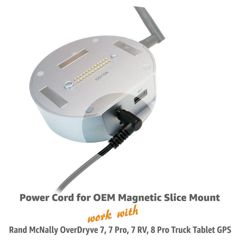EDO Tech 5V Car Charger for Rand McNally TND 750 740 OverDryve 7 8 Pro RV Truck GPS Magnetic Slice Mount