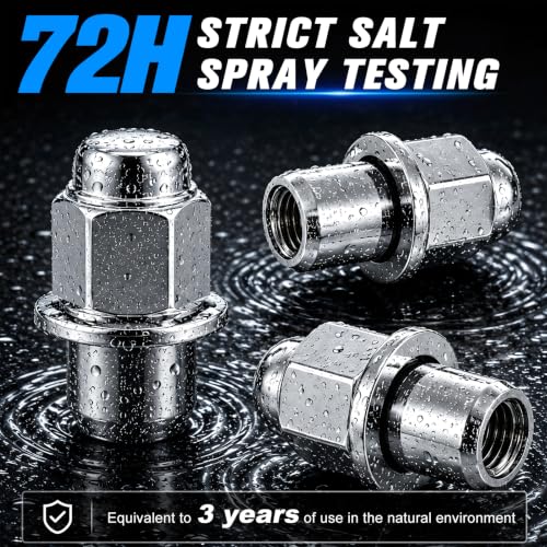 HALNAR 20PC M12x1.25 Mag Seat Lug Nuts, Chrome 13/16" Hex 2-PC Closed End