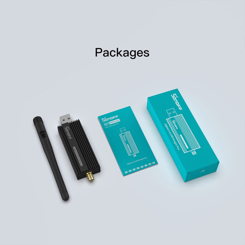 SONOFF Zigbee 3.0 USB Dongle Plus Gateway, Universal Zigbee USB Gateway with Antenna for Home Assistant, IoBroker, Wireless Zigbee 3.0 USB Adapter(1 Pack) 1