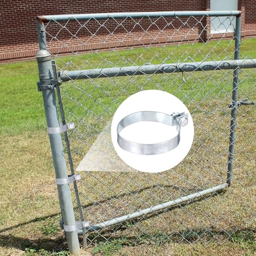 uxcell 20Pcs Brace Bands Chain Link Fence, Galvanized Steel Tension Bands with Bolts & Nuts for 2-15/16" Chain Link Post, Pipe, Gate, Fences Panels, Silver (4.2" Length x 0.7" Width) 2-15/16" ID x 4.2" Length x 0.7" Width 20