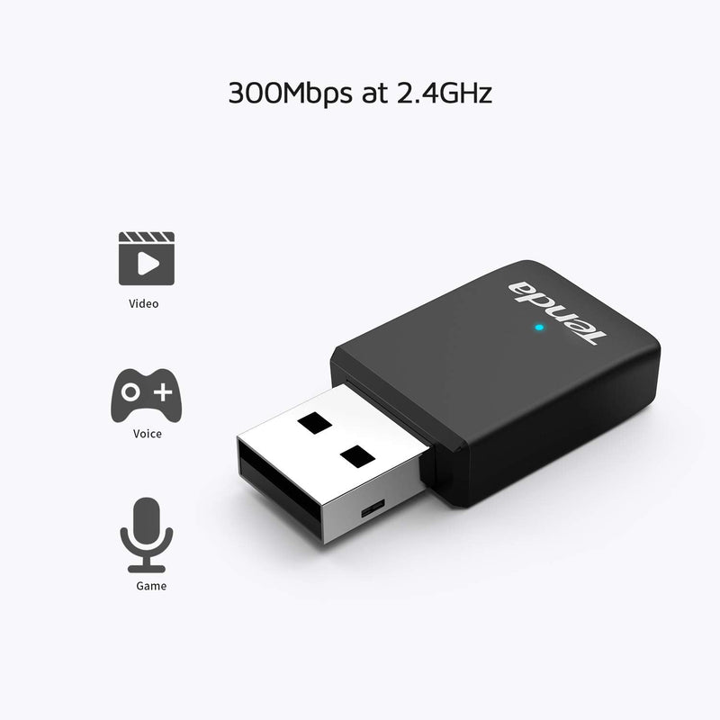 Tenda U9 11AC USB WiFi Adapter-Dual Band 2.4/5G AC650 Wireless Network Card, WiFi Dongle, Mini Size, Supports Windows (XP/7/8/1/10)