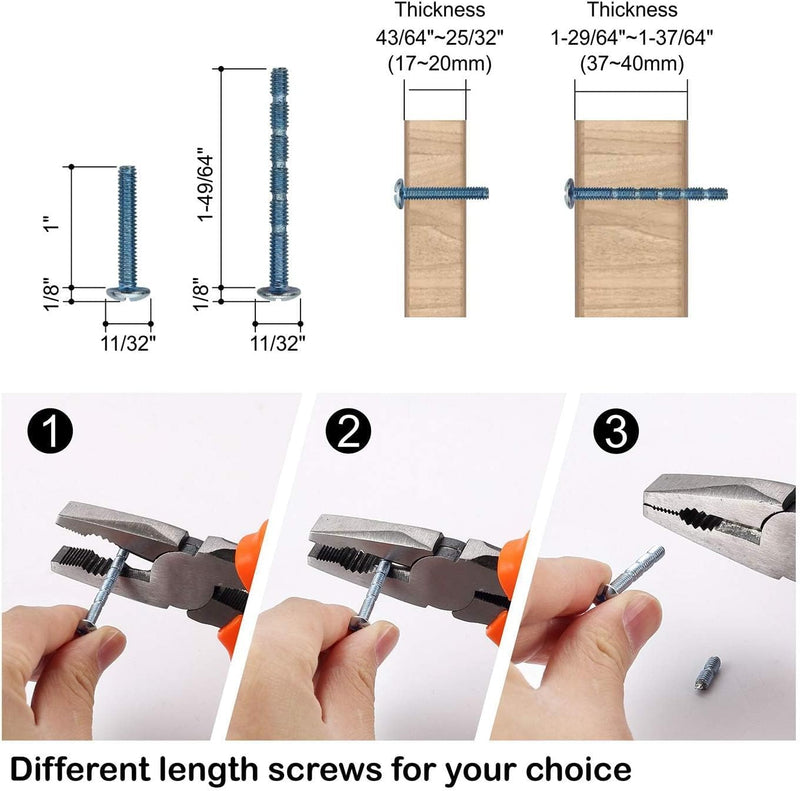 Amerdeco 10 Pack Champagne Bronze Cabinet Knobs Single Hole Cabinet Pulls 1 Inch Drawer Knobs for Bathroom Cabinets ZH0086 1" Single Hole