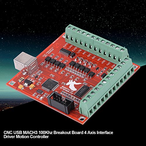 CNC USB 4 Axis Motion Control Card, Interface Breakout Board for Stepper Motor Driver