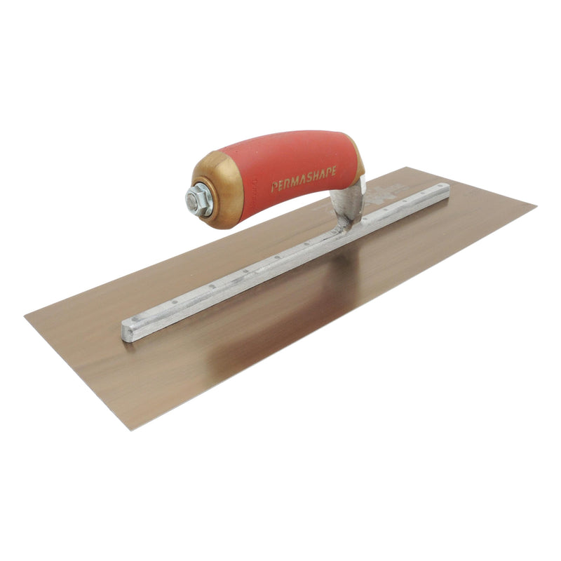MARSHALLTOWN DuraFlex Finishing Trowel, 14 x 5 Inch, 11 5/8 Inch Mounting, DuraSoft Handle, Assembled in USA, Plaster and Drywall Finishing Tools, 4683DFDL