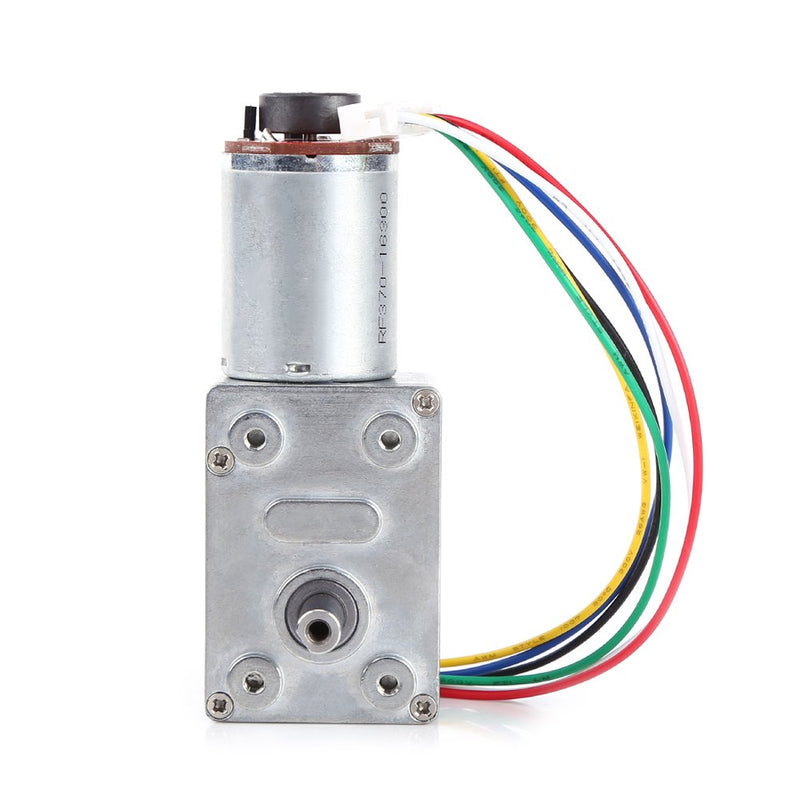 DC 12v High Torque Turbine Snail Turbo Worm DC Gear Motor 12v Speed Reduction Motor With Encoder Strong Self-Locking (30rpm) 30RPM