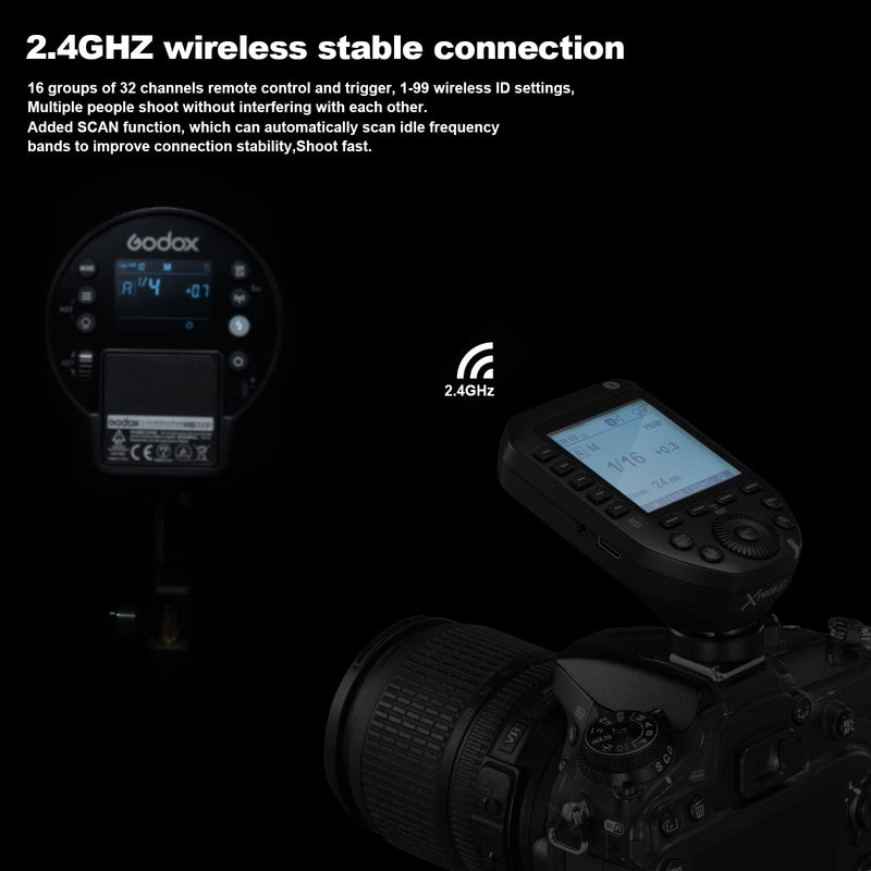 Godox XproII-F TTL Wireless Flash Trigger Transmitter Compatible for Fujifilm Cameras,2.4G X System 1/8000s HSS Trigger for Fuji, (XproII-F)