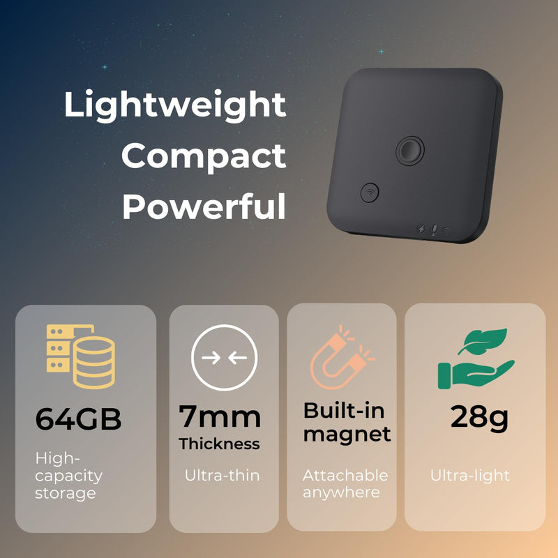 Voice Recorder with AI Speech-to-Text Transcription, Summarization, App Control, 64GB Storage, and a Magnetic Design, Audio Recorder for Calls, Lectures, and Meetings by FoCase Rec