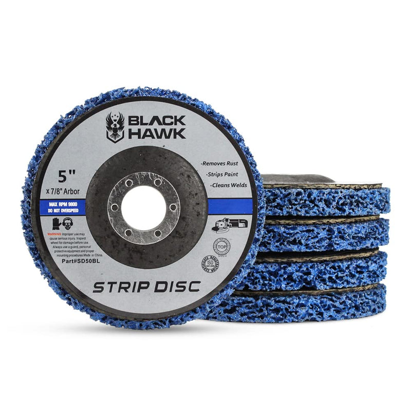 BHA Easy Strip Discs Clean and Remove Paint, Rust and Oxidation 5” x 7/8” - 5 Pack 5” x 7/8”