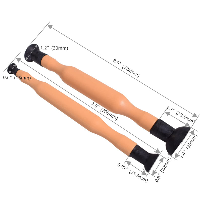 Double Ended Grip Valve Grinding Lapping Stick Tool Set 5/8" 13/16" 1-1/8" 1-3/8"