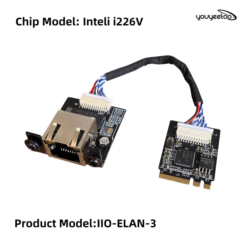 youyeetoo i226-V Gigabit 2.5G Ethernet Server NIC Card - M.2 Interface for Enhanced Network Speeds,Support youyeetoo X1 X86 SBC, 10/100/1000/2500 Mbps RJ45 LAN (M.2 A + E Key,15CM) M.2 A + E Key 15CM