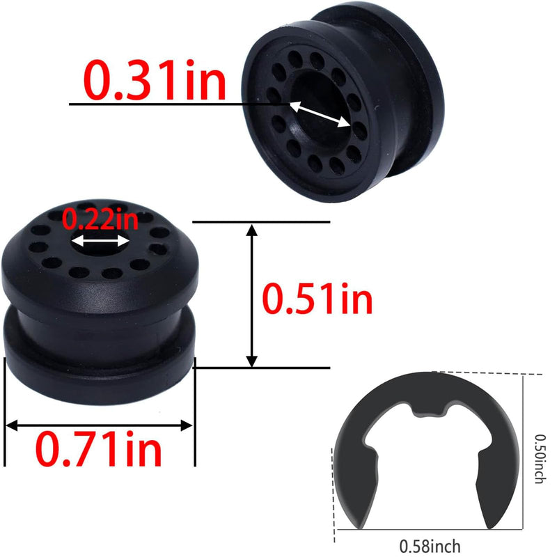 2PCS Transfer Case Shifter Linkage Control Lever Bushing Grommet for Dodge Ram 1500 2500 3500 68078974AA 68078975AA