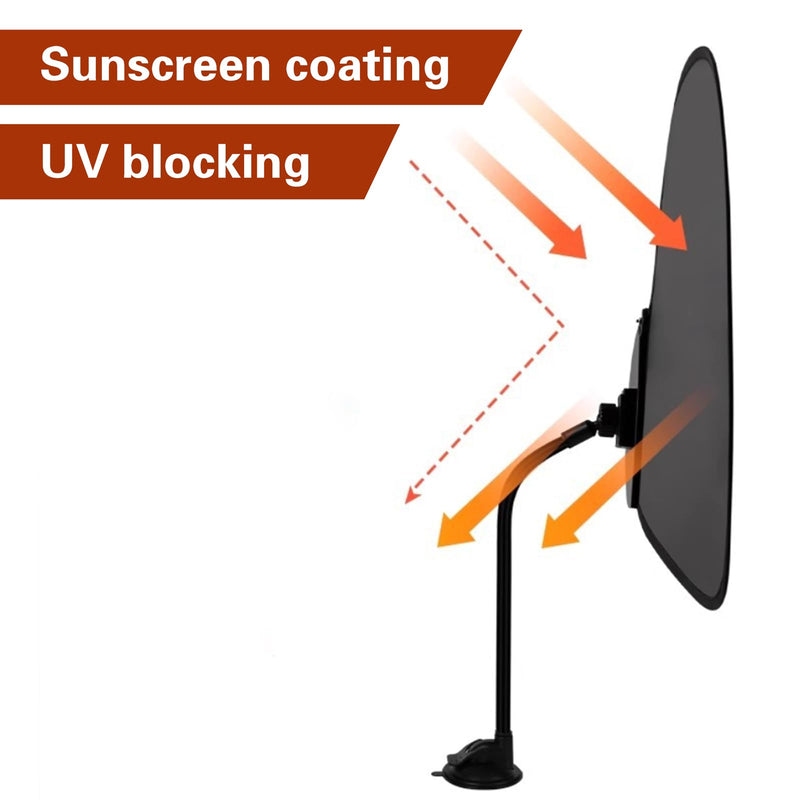 Laptop Sun Shade with Clip and Suction Cup (2 Ways to Use), 22.8 x 14.2 Inch Flexible Adjustable Cubicle Shade, Portable Foldable Laptop Cover for Beach Chairs and Car Window (Blue) Blue