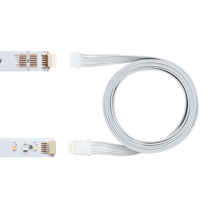 Litcessory Extension Cable for Philips Hue V4/Solo Lightstrip | Micro 6-Pin, 1m, 2 Pack, White 3.3ft - 2 Pack White (Micro 6-pin V4 / Solo Lightstrip)
