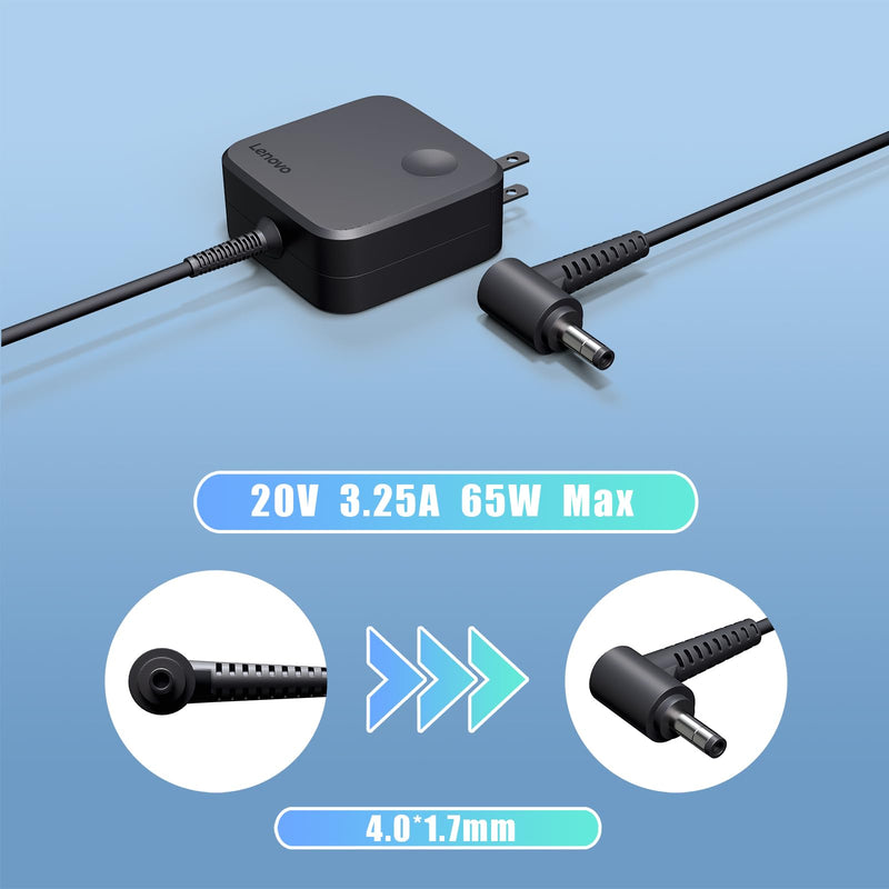 65W 45W Charger for Lenovo V14 V15 V17 G2 G3 G4 IdeaPad 3 5 110 110s 310 320 330 330s S340 Flex 4 5 6 Flex 5-1570 4-1470 Yoga 710 720 510 520 530 ADLX65CLGC2A Round Tip Laptop Adapter