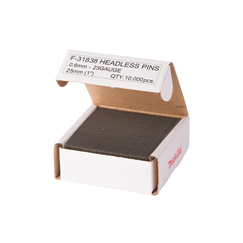 Makita F-31838 Makita F-31838 25mm 23g Headless Pins (Box of 10 000) 1 Silver 547yds/12lb(5.44kg)0.25mm