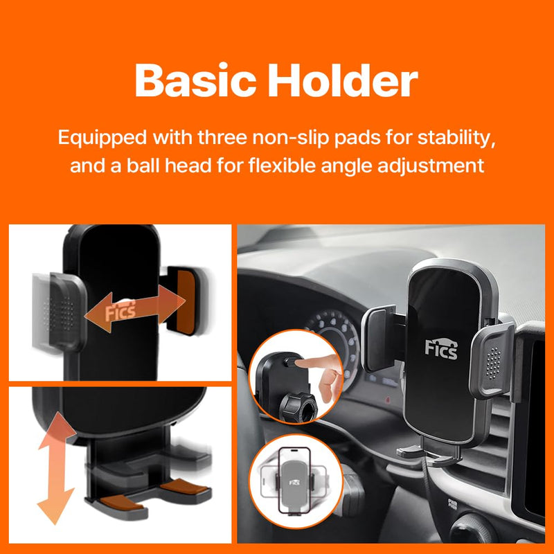 FICS Car Phone Holder for Hyundai Venue 2019, 2020, 2021, 2022, 2023, 2024, 2025, 2026– Custom-Fit Mount for Seamless Display Integration, Interior Accessories for Navigation Use, Stable Driving View