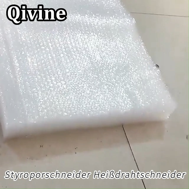 Qivine Styrofoam Cutter Hot Wire Cutter with Blades, 220V Styrofoam Cutter 50~600°C, Electric Foam Cutter of Plastics with Cooling System