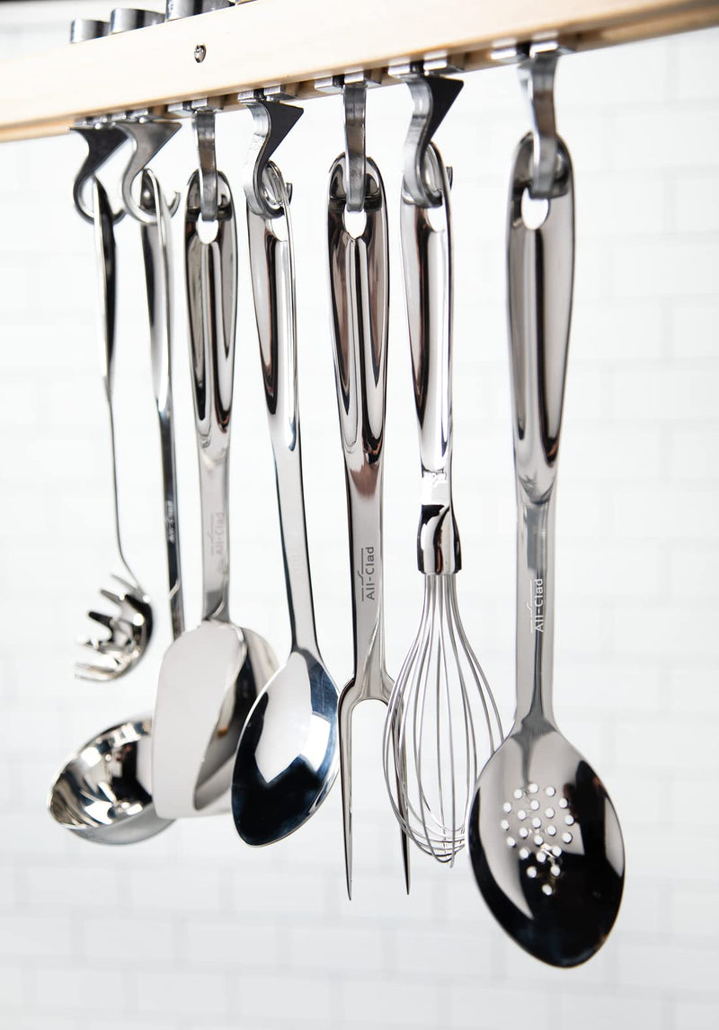 All-Clad Specialty Stainless Steel Kitchen Gadgets Slotted Turner Kitchen Tools, Kitchen Hacks Silver 1 - Pack