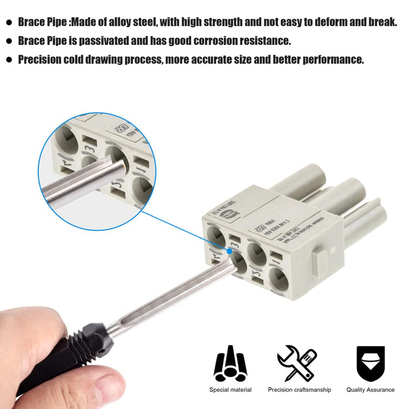 JRready ST5227 Extractor Tools KIT Solid Contact Extraction Tools Removal TE/AMP/HARTING D SUB series HAN series Heavy Duty Connector Terminals 1.Harting series Tube removal tool KIT
