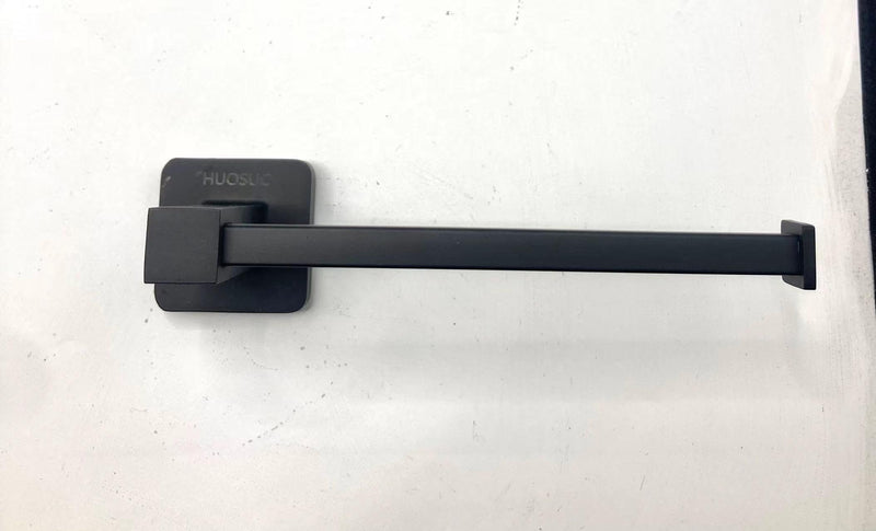 Matte Black Bathroom Hardware Set 4 Pieces,Towel Bar Set Includes 17In Hand Towel Bar, Towel Ring, Robe Towel Hooks,Toilet Paper Holder, Bathroom Towel Rack Set Matte Black