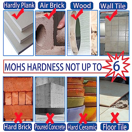 4-1/4 inch Dia Deep Carbide Tipped Hole Saw, 2.36” Cutting Depth for Multiple Material Hardy Plank MDF Wall Tile 10X More cuts 5X More Faster 4-1/4"(108mm)