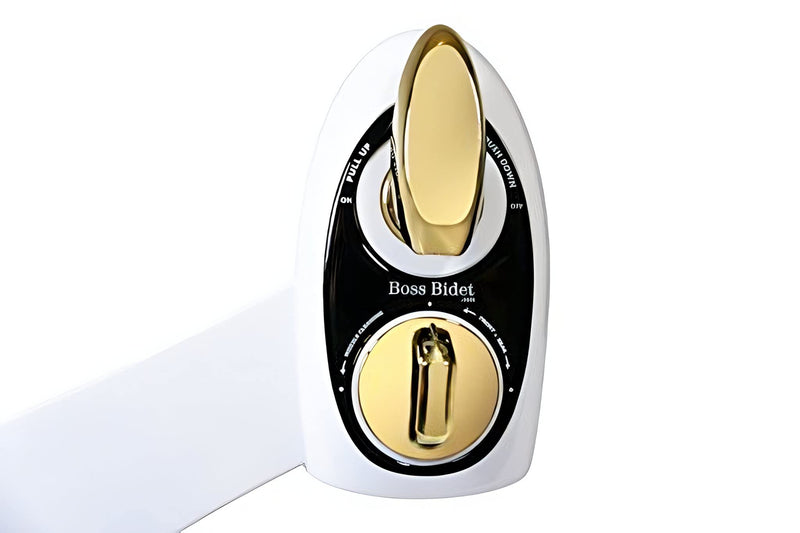 Bold White Gold – Non electric bidet attachment for your toilet seat – Water Sprayer, Save your Money on toilet paper and Reduce Waste