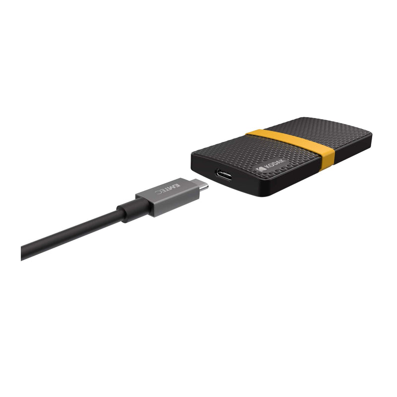 KODAK Portable SSD X200 256GB with USB-C 3.1 Gen 2 (10 Gbps)