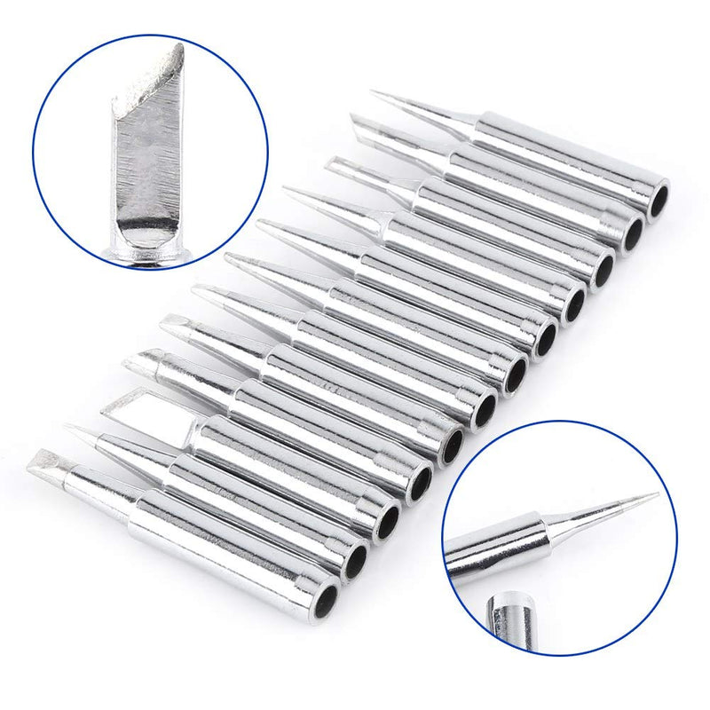 12pcs 900M T Copper Base, Toolcraft ST-50D, Soldering Iron Tips, Electroplated Iron and, Interchangeable Soldering Iron Tips Set, Low Temperature Soldering Station Tool