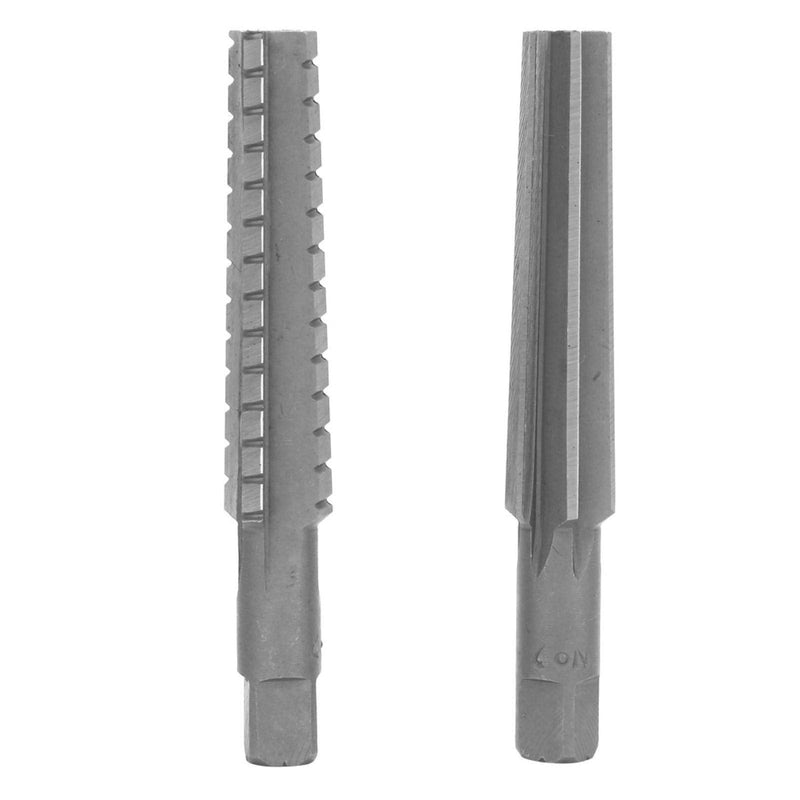 2 pieces MK2 reamer, cone reamer hand reamer, 1.5x12.5 cm HSS reamers coarse + fine Morse taper reamer milling cutter tool set reamer straight shank cone reamer